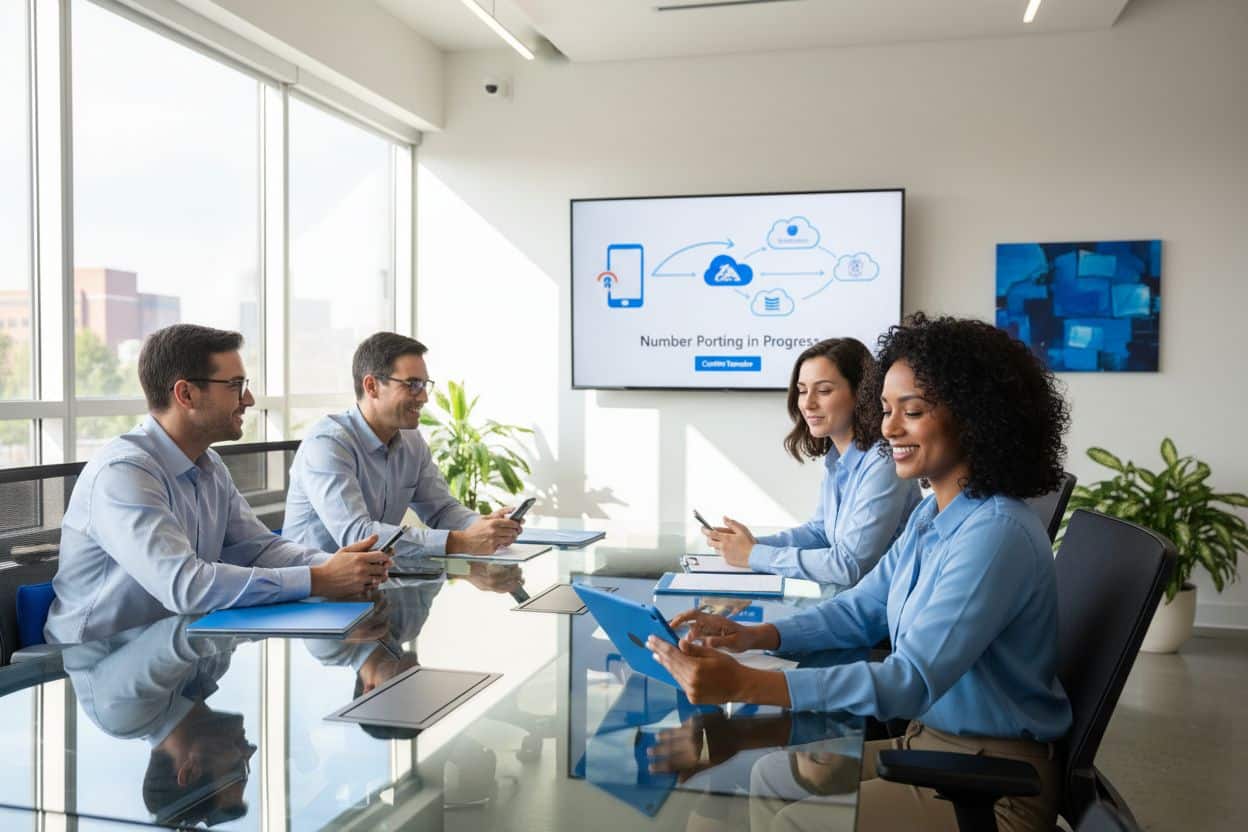 phone number porting, business communication, professional teamwork